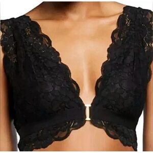 Revolve x Free People x We Are HAH Got Ur Back Bra Black Lace XS NWT